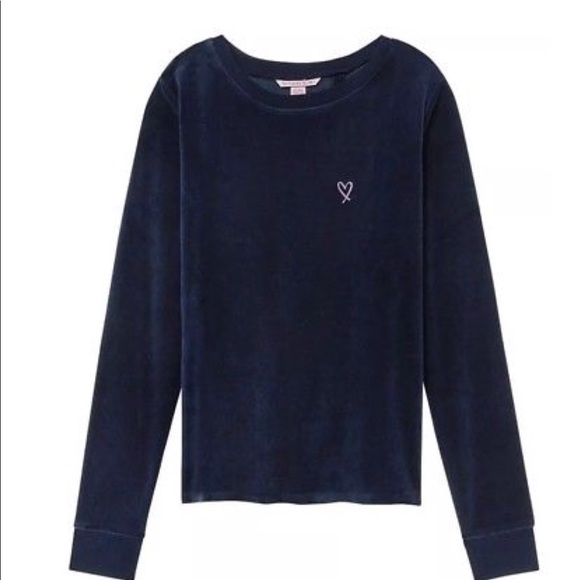 Victoria's Secret Velour Long Sleeve Crossback Top - Picture 5 of 7